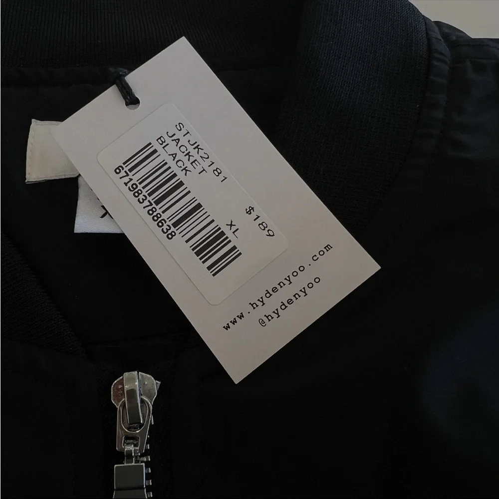 Hayden Yoo Black Bomber Jacket (XL) - Picture 4 of 9
